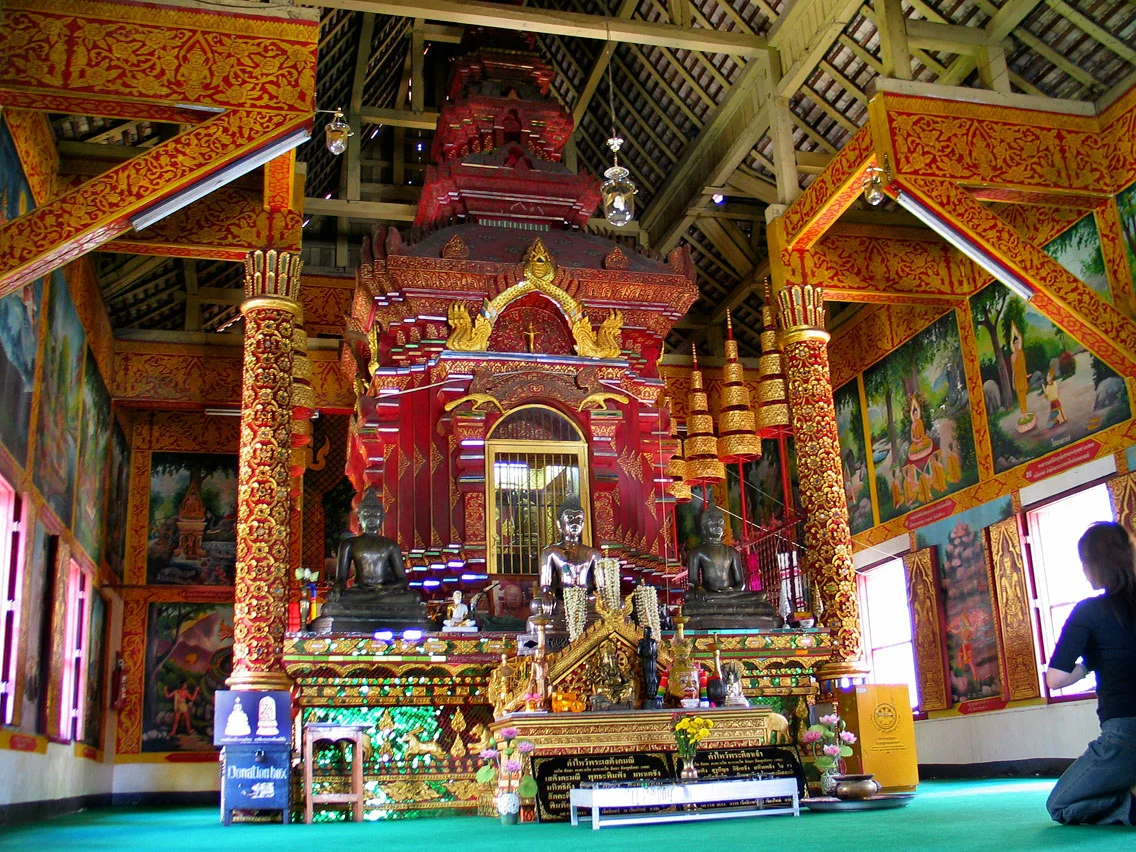 Buddha images of Wat Chiang Man, Chiang Mai, northern Thailand
